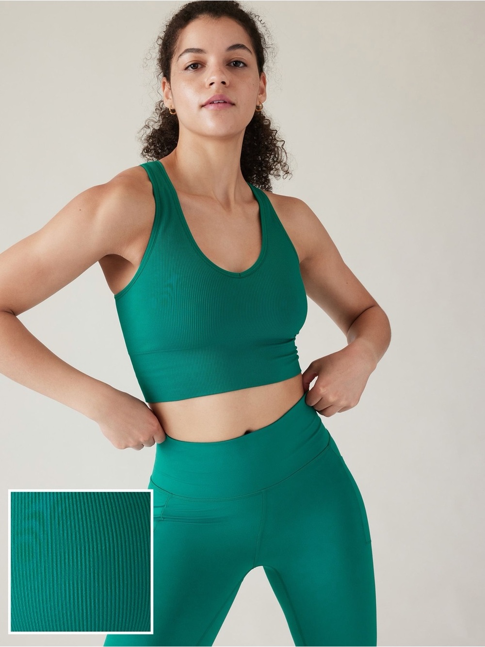 Athleta Aurora Seamless Crop Rib Tank - Size S - Like New
